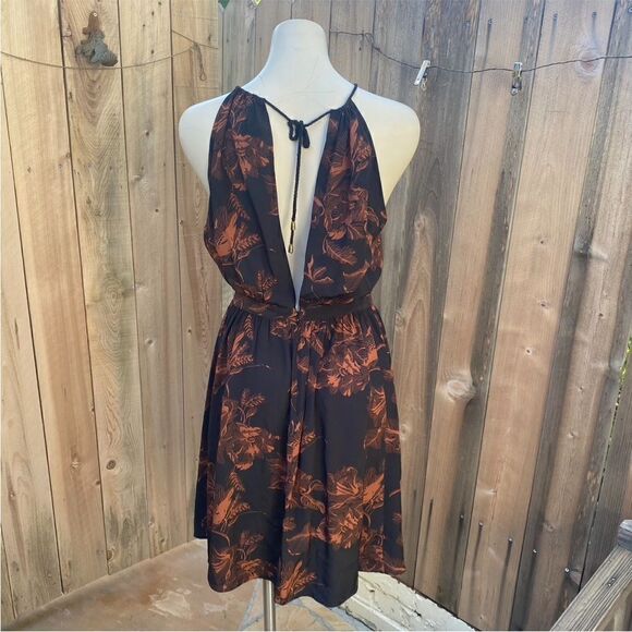 Madewell x No.6 Silk Keyhole Halter Dress with Pockets in Etched Floral size 4 - Picture 10 of 12